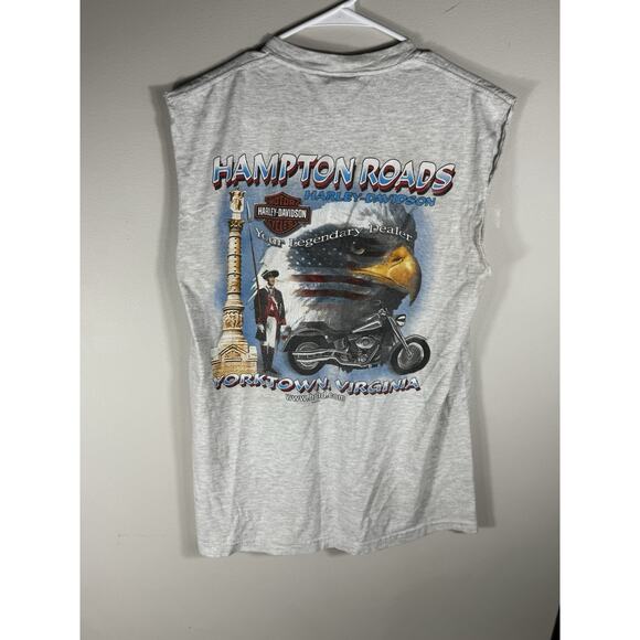 VTG 2002 Harley-Davidson Sleeveless T-Shirt USA Made R.K. Stratman Eagle Bike M - Picture 7 of 12